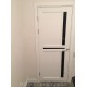 Міжкімнатні двері KORFAD SCALEA SC-04 ясень білий чорне скло
